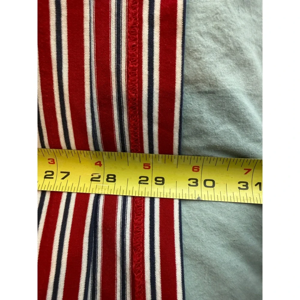 Polo Golf‎ Ralph Lauren Mens Large Red White Blue Striped Pima Cotton Polo Shirt
